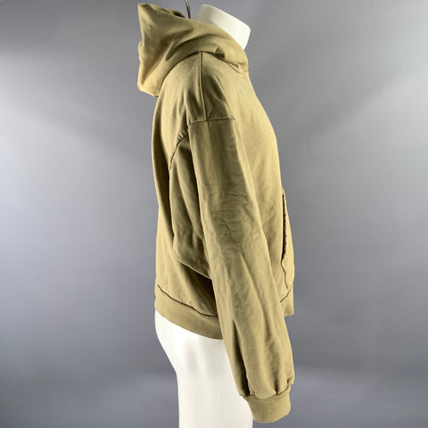 JOHN ELLIOTT Size S Green Olive Cotton Hoodie Sweatshirt