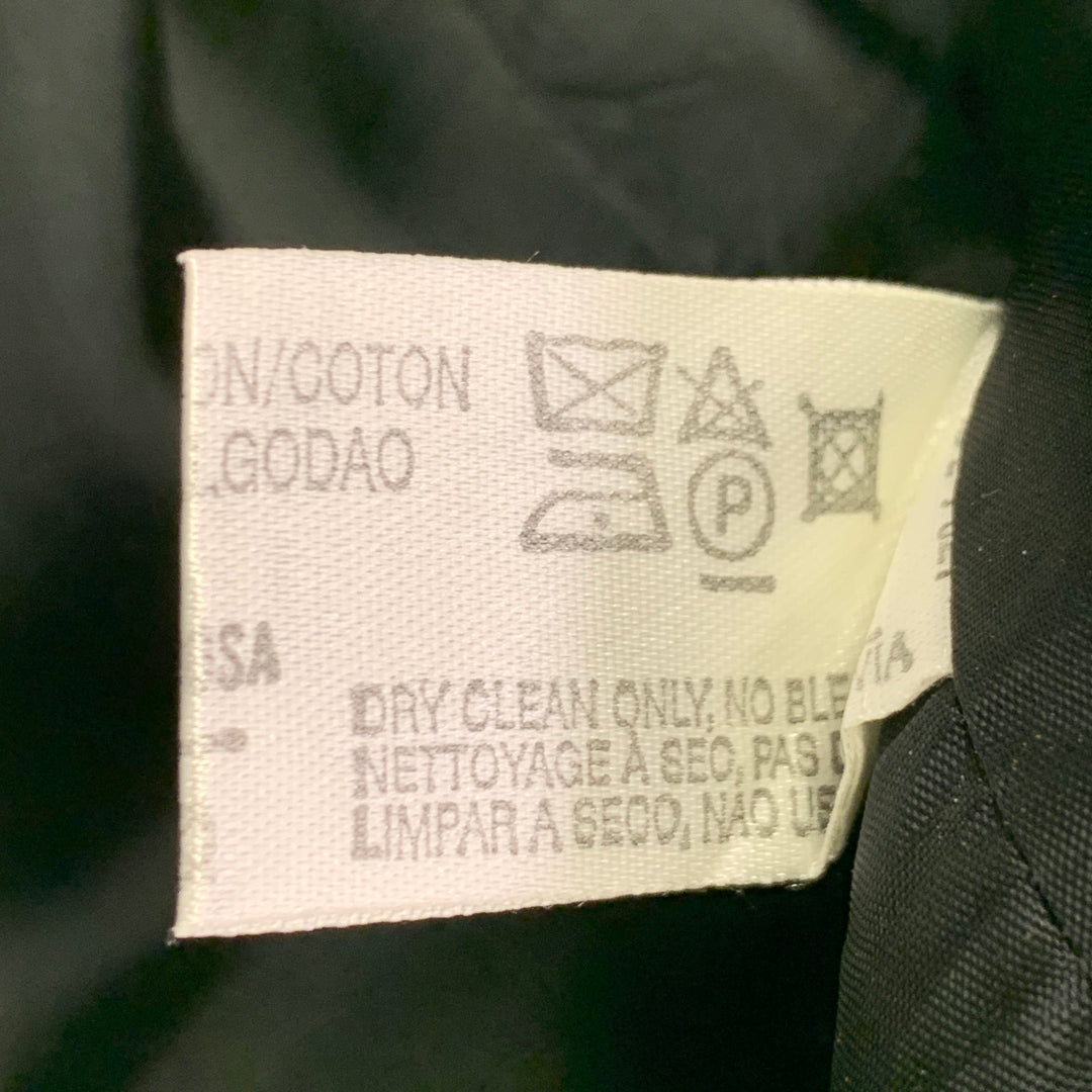 LOUIS FERAUD Size 4 Black Cotton Cropped Jacket Blazer