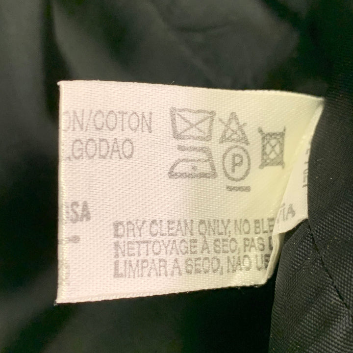 LOUIS FERAUD Size 4 Black Cotton Cropped Jacket Blazer