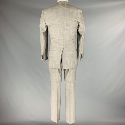 PAUL SMITH Size 36 -Byard- Grey Orange Window Pane Wool Single Breasted Suit