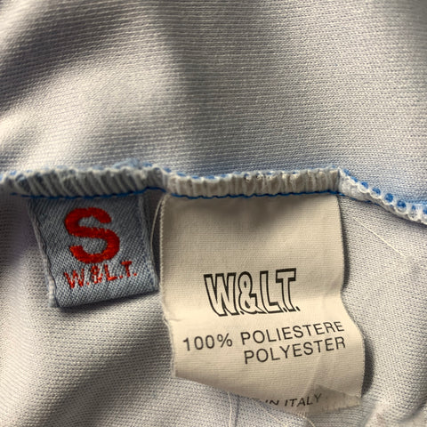 WALTER VAN BEIRENDONCK SS1997  Size S Blue Pink & Yellow Graphic Polyester T Shirt