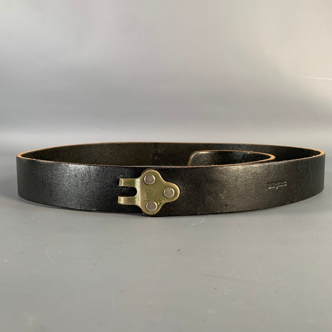 BILLY KIRK Size 32 Black Leather Claw Buckle Belt