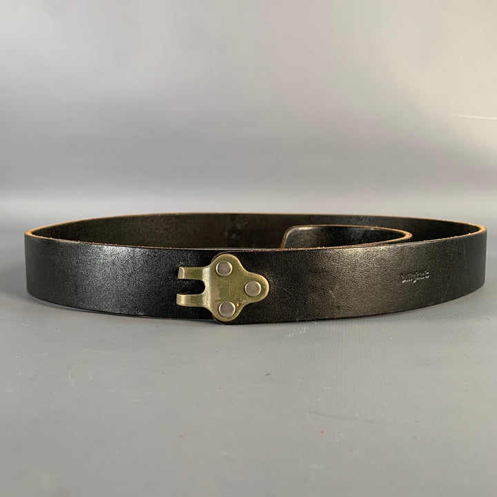 BILLY KIRK Size 32 Black Leather Claw Buckle Belt