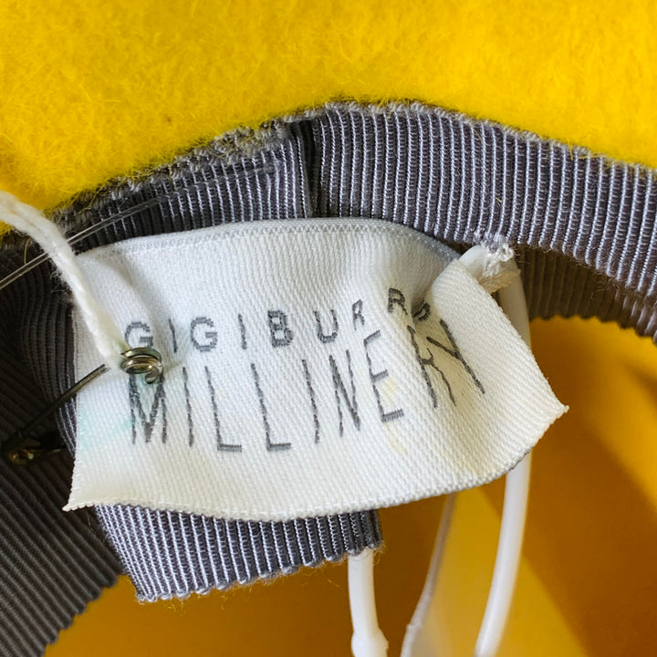 GIGI BURRIS Requiem Yellow Felt Fedora Hat