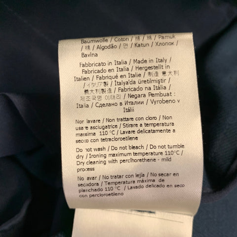 FENDI Size 4 Navy Cotton Twill Pleated Dress Pants