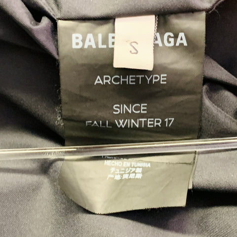BALENCIAGA Size S Black Viscose Blend Zip Up Jacket