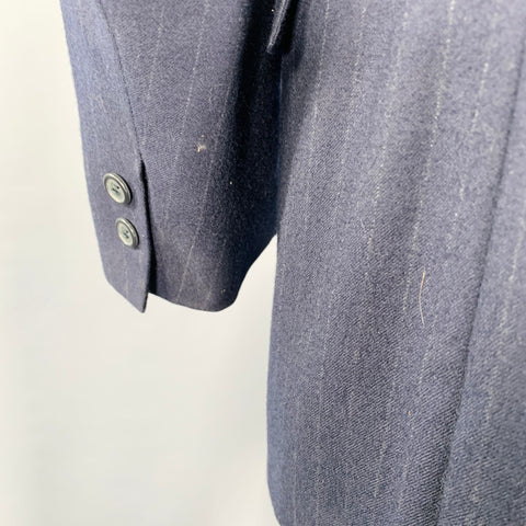 BROOKS BROTHERS Size 42 Navy Grey Pinstripe Wool 3PC Suit