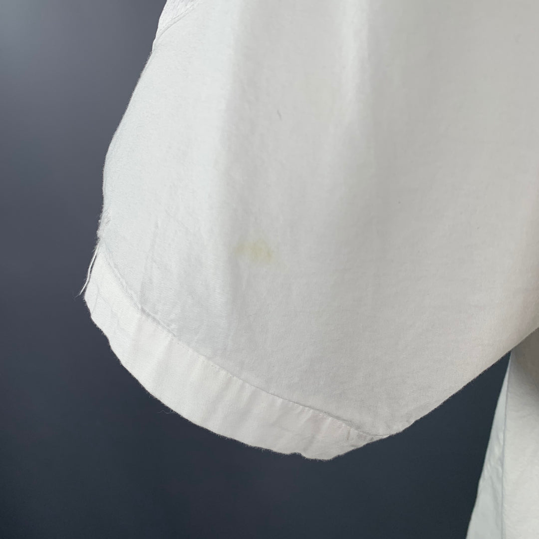 D.GNAK by KANG D. One Size White Mixed Fabrics Oversized Long Sleeve Shirt