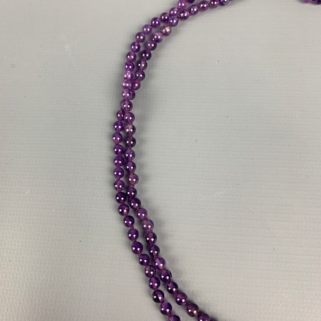 VINTAGE Purple Amethyst Beads Necklace