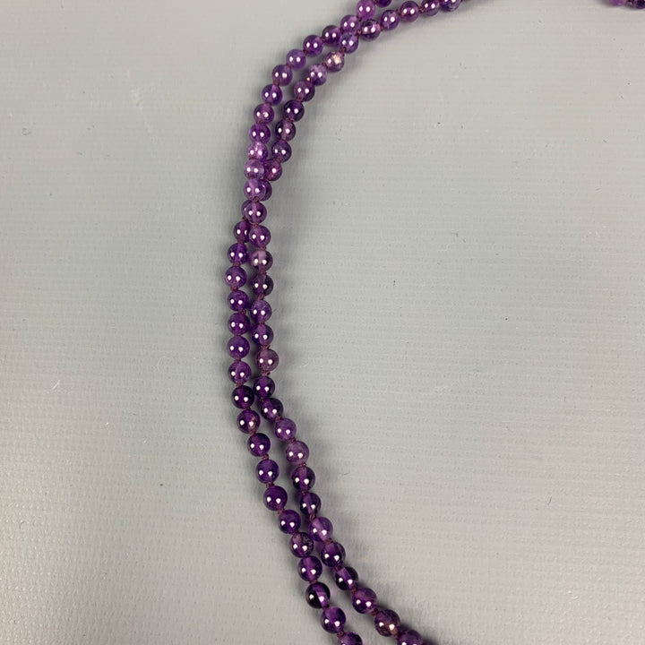 VINTAGE Purple Amethyst Beads Necklace