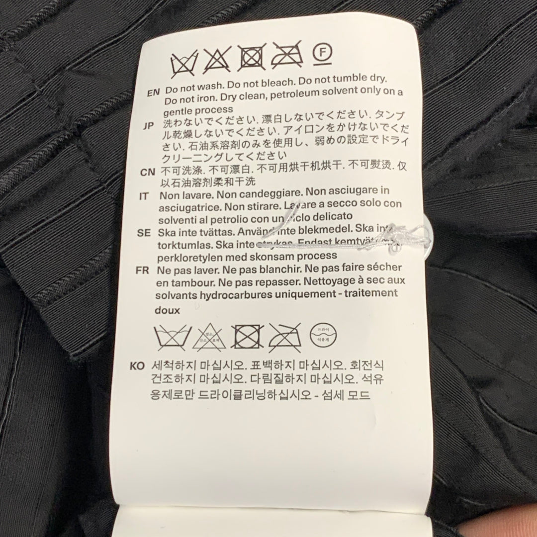 OUR LEGACY Size S Black Pinstripe Polyester Cotton Short Sleeve Shirt