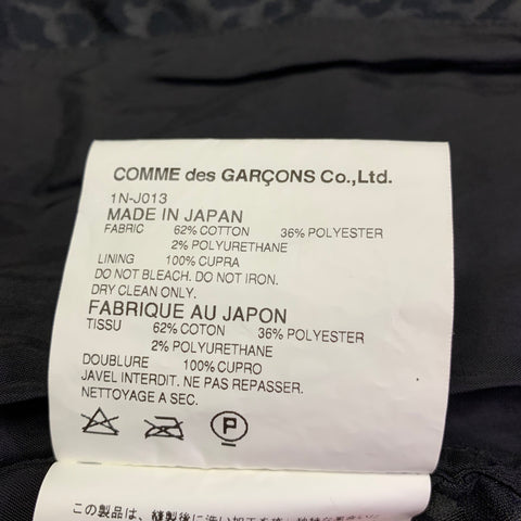 COMME des GARCONS Size L Black Jacquard Cotton Blend Jacket