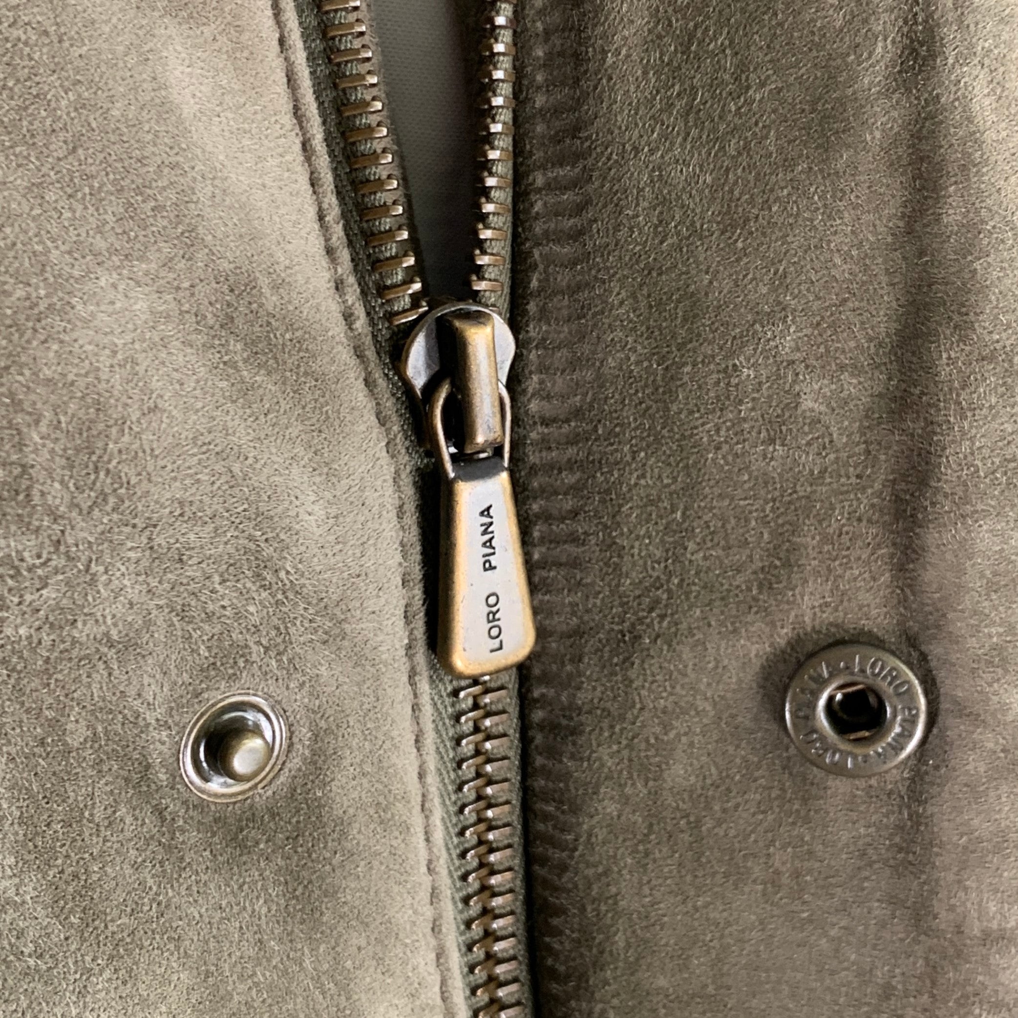 LORO PIANA Size XXL Khaki Solid Suede Field Jacket – Sui Generis