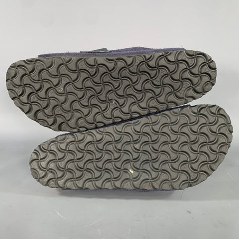 BIRKENSTOCK Size 9 Navy Khaki Mixed Fabrics Suede Slide Sandals