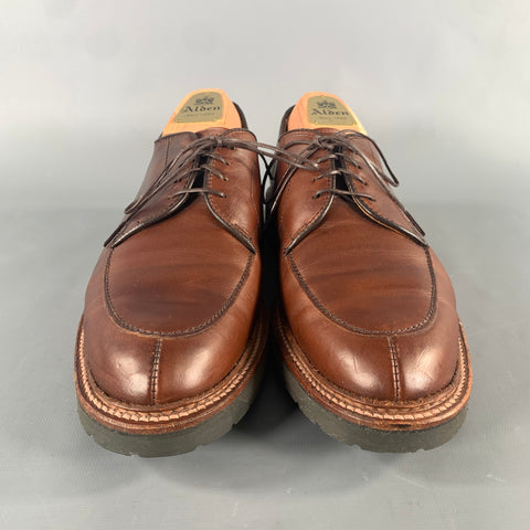 ALDEN Size 7 Brown Cognac D5602 Leather Lace Up Shoes