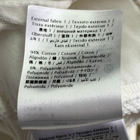VALENTINO Size S White Cut Out Cotton Polyamide Oversized Hoodie Jacket