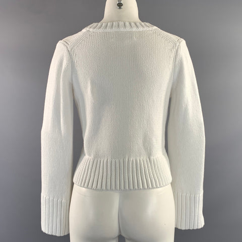 STATE OF COTTON Size S White Cotton Knit Pullover Womens