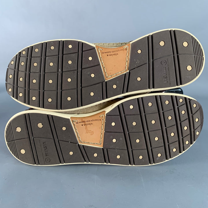 VISVIM SS15 Size 12 Maliseet Folk Tan Suede Rib Knit Foldover Sneakers