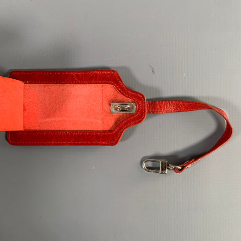ABAS Red Leather Luggage Tag Bags