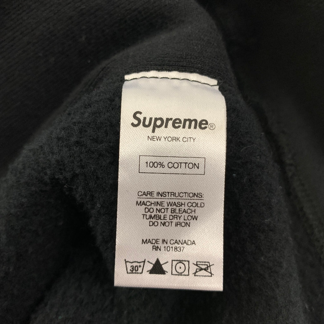 SUPREME Talla XL Sudadera con capucha gráfica blanca y negra – Sui