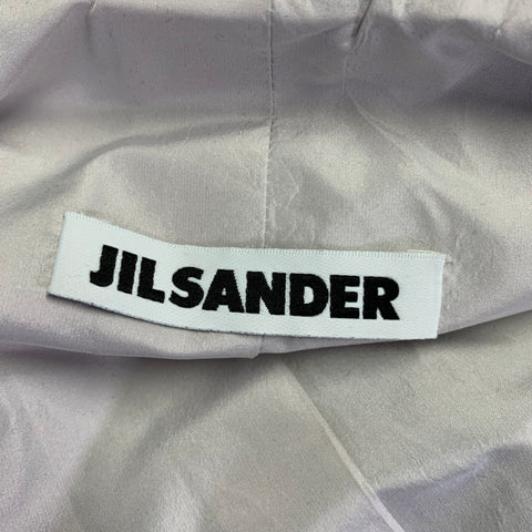JIL SANDER Size 8 Grey Polyester Silk Single Button Jacket