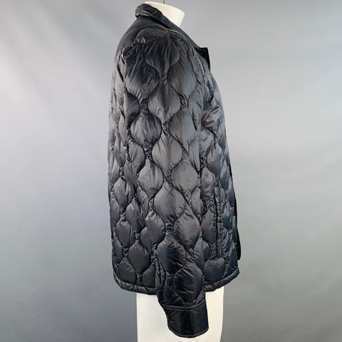 MARINE LAYER Holiday 2023 Size L Navy Quilted Nylon One Pocket Puffer Jacket