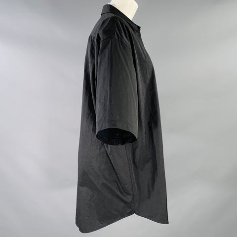 OVAL SQUARE Size S OSWork Shirt Black Cotton Blend One Pocket Casual Top