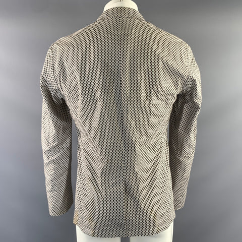 ALEXANDER MCQUEEN Chest Size 38 White Black & Red Skulls Cotton Sport Coat