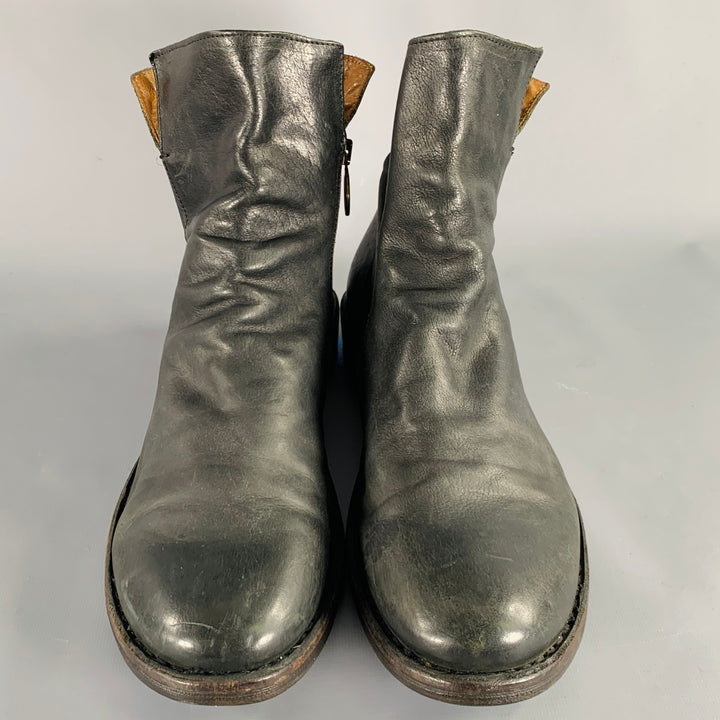 FIORENTINI + BAKER Size 9 -Eternity Elf- Black Leather Side Zipper Boots