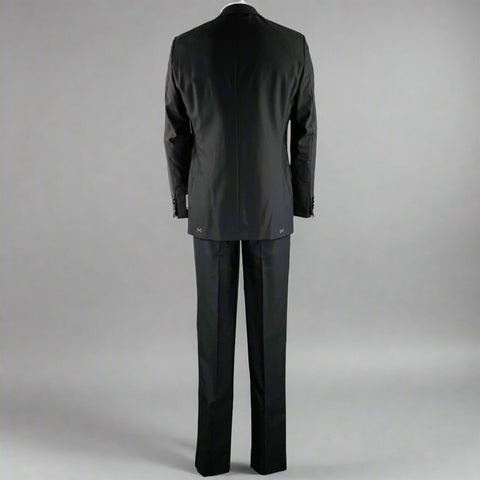 HART SHAFNER & MARX Size 42 Long Black Mixed Fabrics Wool Tuxedo