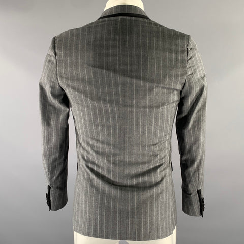 BAND OF OUTSIDERS Size 36 Grey Black Pinstripe Wool Sport Coat