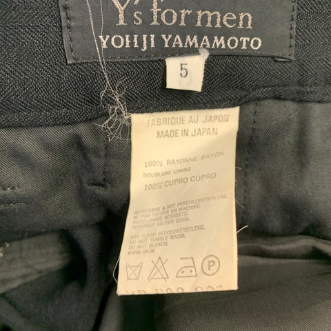 Y's by YOHJI YAMAMOTO Size L Black Rayon Single Breasted Suit