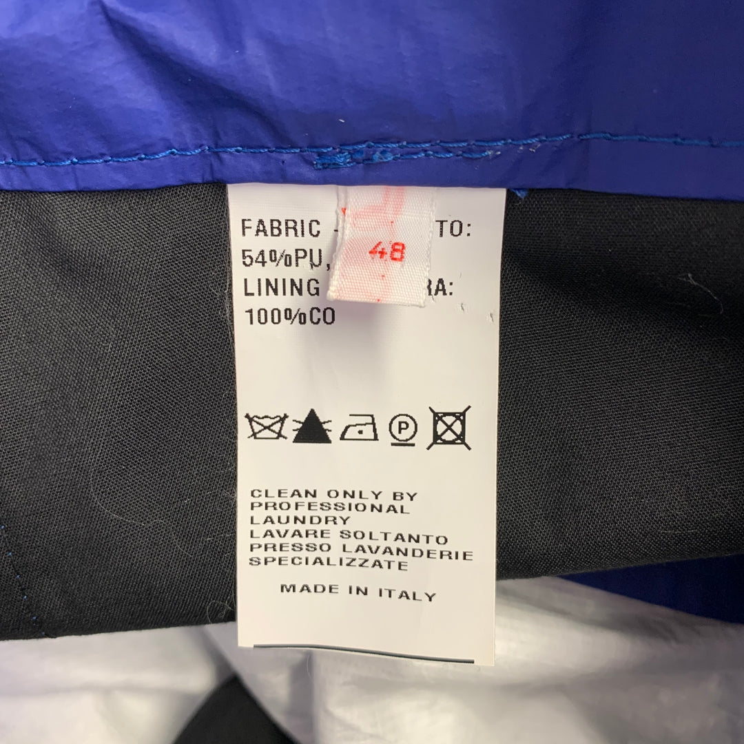 WALTER VAN BEIRENDONCK Size 32 Blue Polyurethane Blend Oversized Cargo Casual Pants