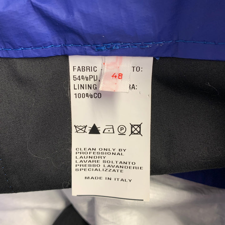 WALTER VAN BEIRENDONCK Size 32 Blue Polyurethane Blend Oversized Cargo Casual Pants