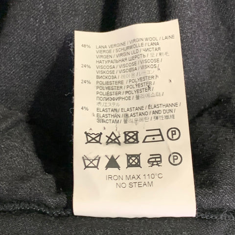 BARENA Pantalon décontracté à cordon de serrage en mélange de laine vierge noir taille 36