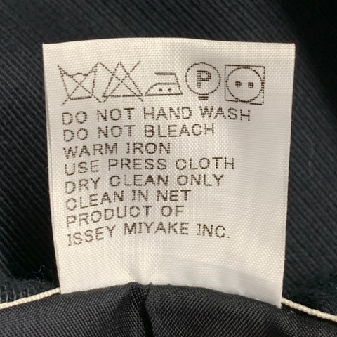 ISSEY MIYAKE Size L Black Twill Cotton Single Breasted Jacket