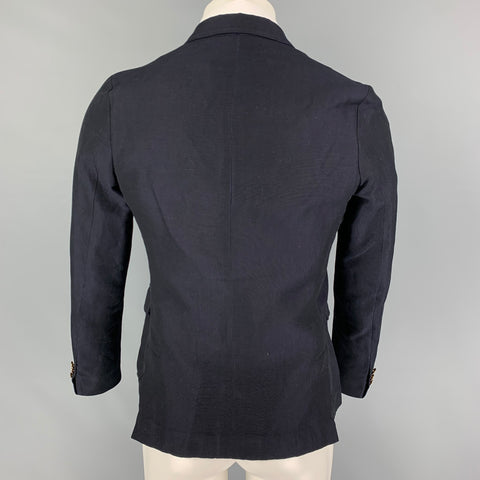 BAND OF OUTSIDERS Talla 38 Abrigo deportivo de algodón y lino azul marino