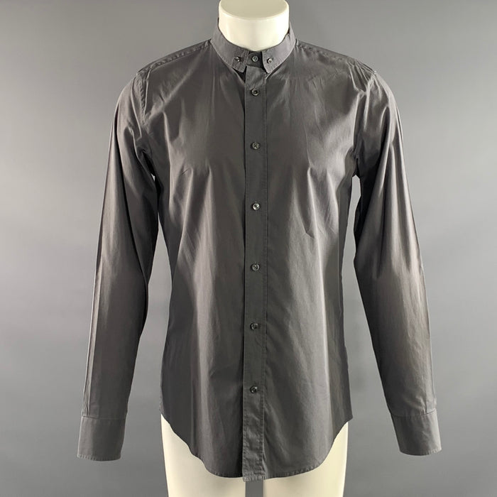 MAISON MARTIN MARGIELA Size M Grey Cotton Long Sleeve Shirt