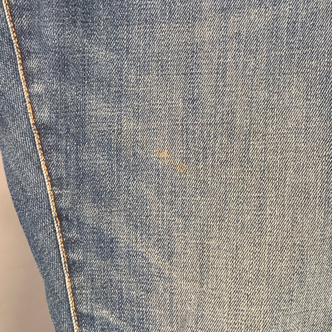 DIOR HOMME Size 30 Blue Contrast Stitch Cotton Blend Twill Slim Straight Jeans