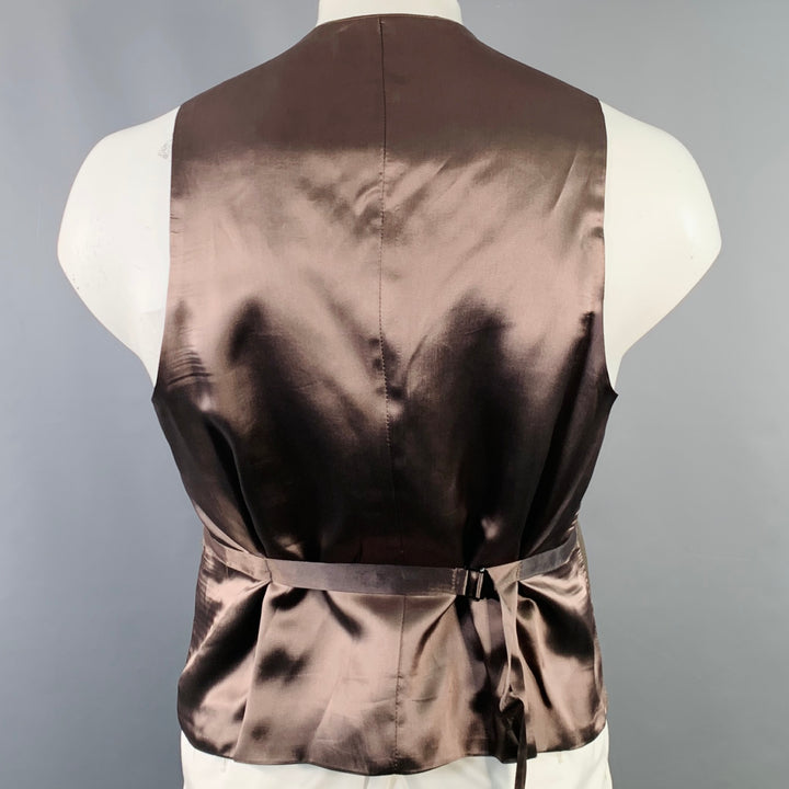 JOSEPH ABBOUD Size 42 Regular Brown Wool V-Neck Vest