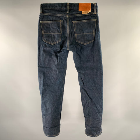 TELLASON Size 30 Blue Indigo Cotton Straight Selvedge Jeans