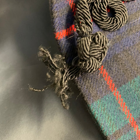 POLO par RALPH LAUREN Veste de sport en laine à revers crantés, à carreaux verts, noirs et rouges, taille 44 Longue