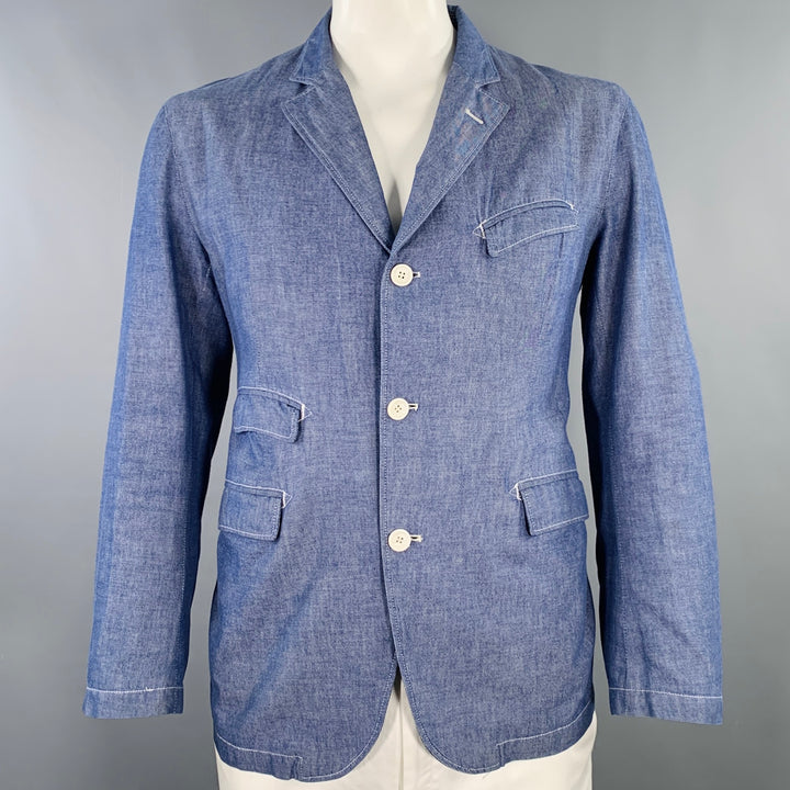 ENGINEERED GARMENTS Size XL Blue Cotton Textured Jacket