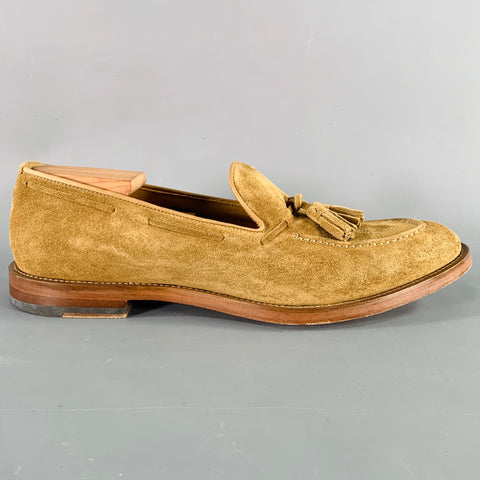 SCAROSSO Size 10.5 Tan Suede Tassels Loafers