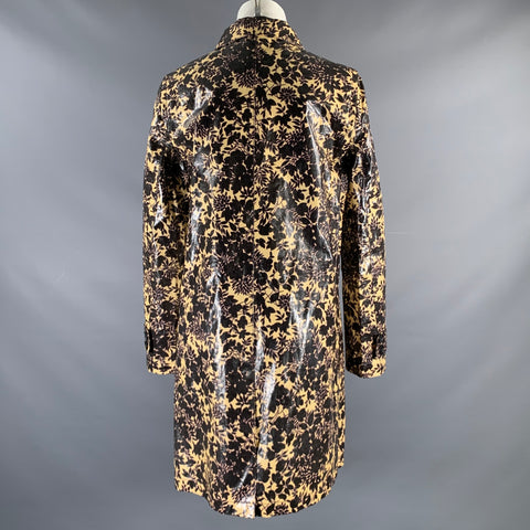 MARC by MARC JACOBS Size M Brown Beige Cotton Polyurethane Floral Coat
