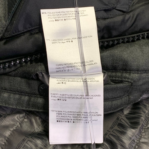 MONCLER Size L Folgore Black Charcoal Color Block Polyester Padded Jacket