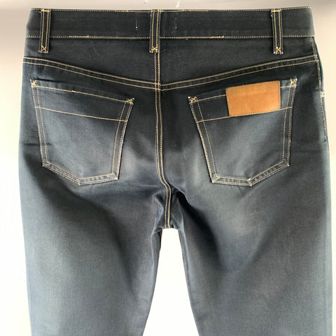 DOLCE & GABBANA Size 30 Navy Indigo Cotton Contrast Stitch Jeans