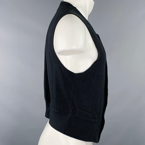 Y's by YOHJI YAMAMOTO Size S Grey Cotton Jersey Ribbed Vest