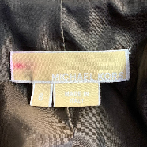 MICHAEL KORS Size 8 Grey Velvet Notch Lapel Jacket Blazer