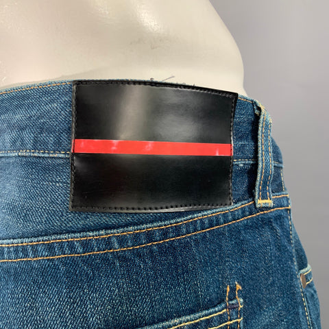 Jeans BLVCK SCVLE taille 36 bleus délavés à braguette boutonnée